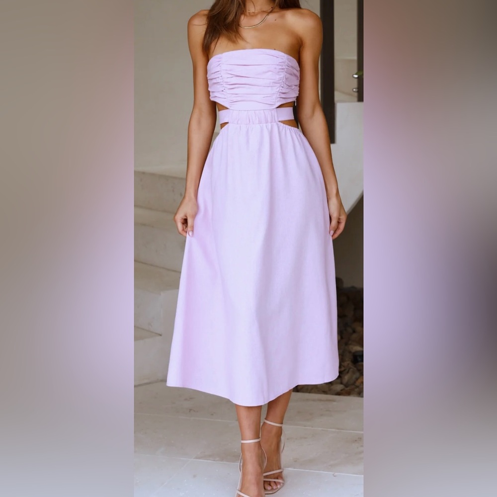 NWT Strapless Hello Molly Lilac Dress